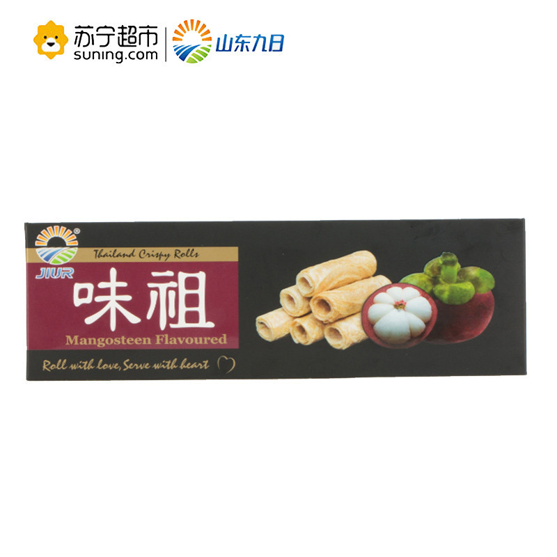 九日(JIUR) 进口饼干 九日三丝卷山竹味饼干75g 泰国进口