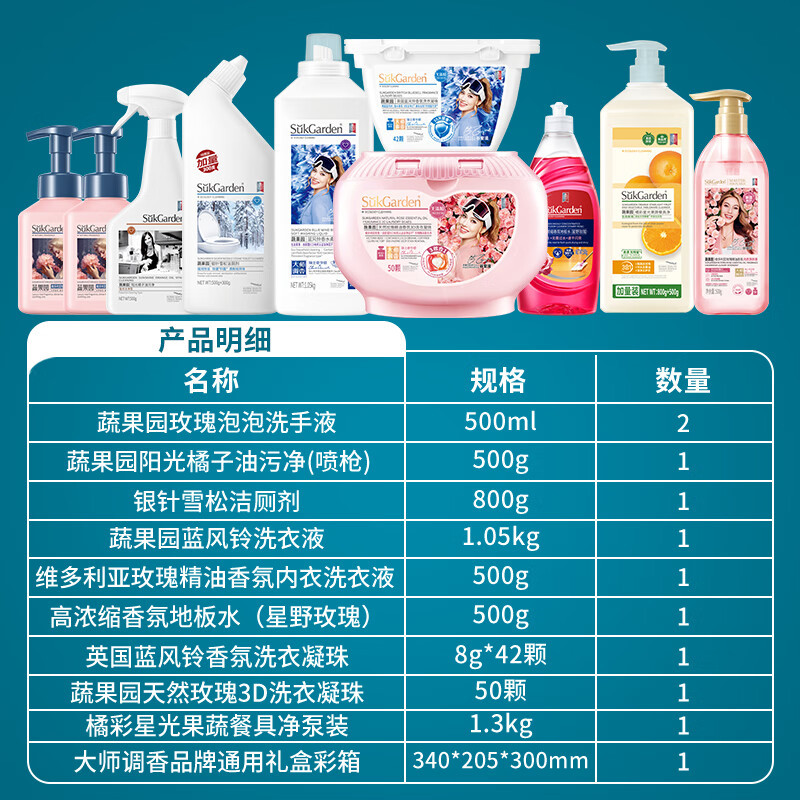 蔬果园大师调香家庭洁净10件套6.48kg--高清大图