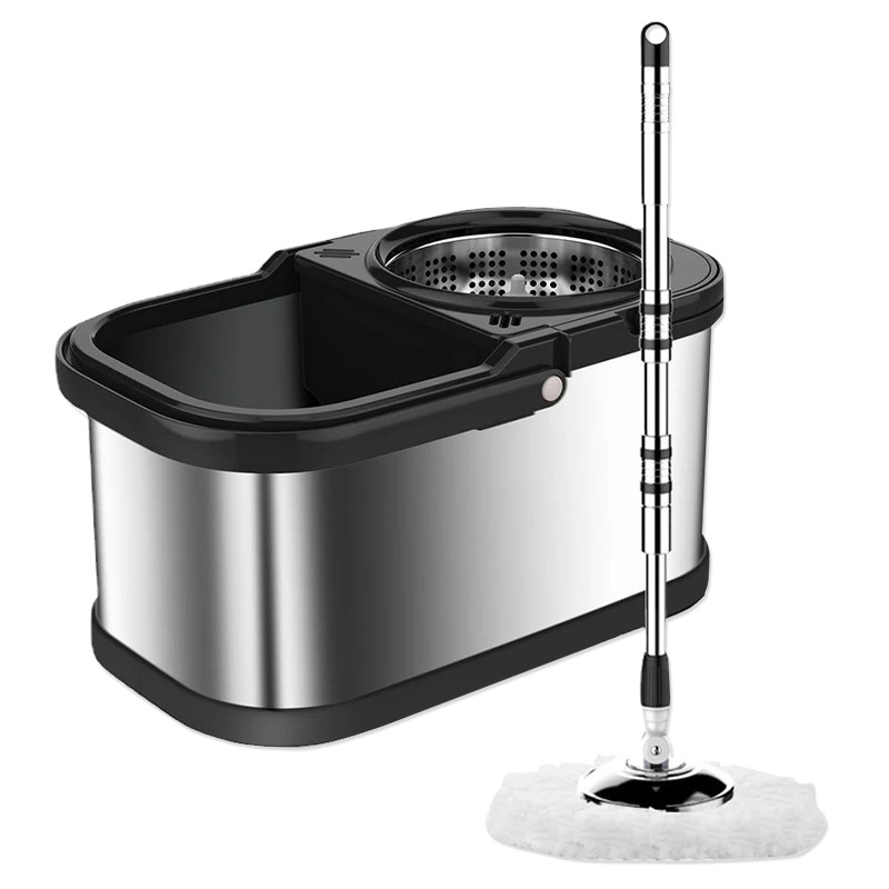 心梦同行 全不锈钢旋转拖把家用拖地墩布桶 2251/套高清大图