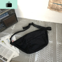 日系男士大容量工装胸包潮牌ins嘻哈潮流学生背包休闲小挎包女酷NEWLAKE 黑色