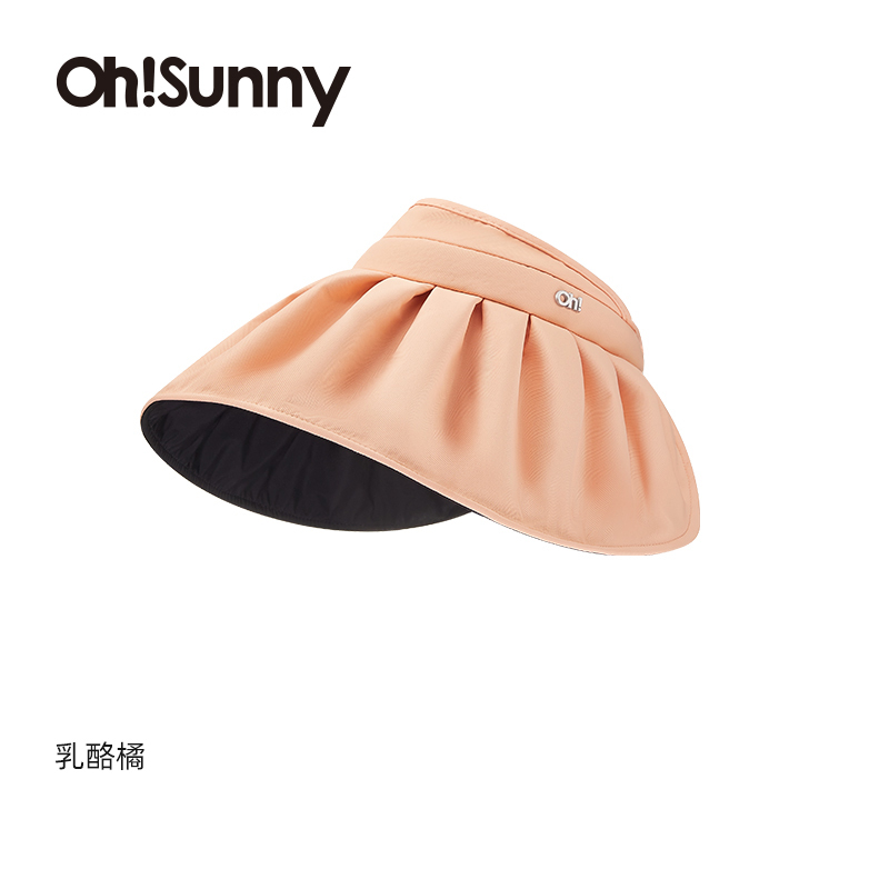 ohsunny-暮光系列-波浪边空顶遮阳帽白岩米/兰花紫