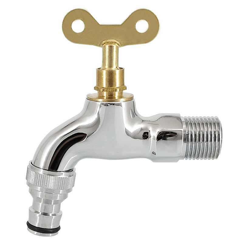 洗车水龙头闪电客带锁加长洗衣机单冷户外防盗奶嘴带钥匙龙头