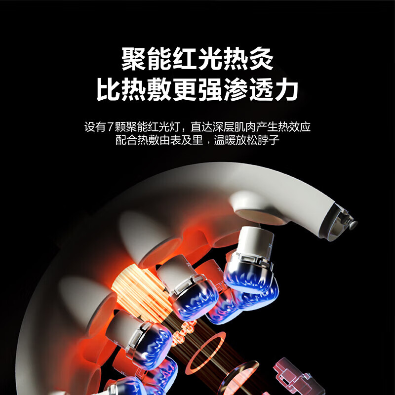 SKG颈椎按摩器可折叠肩颈颈部脖子按摩仪 G7二代豪华款米金色高清大图