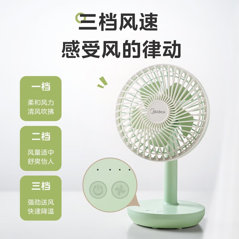 美的(Midea) 电风扇落地扇家用台式桌面两用电扇可拆洗节能立式轻音扇宿舍低噪台扇TDG12B高清大图