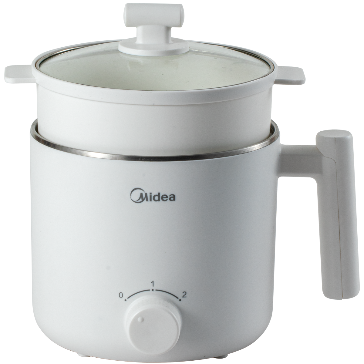 美的多功能电煮锅宿舍学生锅智能迷你电锅小功率电热火锅煮面家用1.7L不锈钢内胆+蒸笼 MC-XZE1614