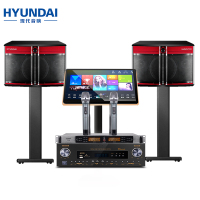 HYUNDAI/现代V100点歌机触摸屏一体机家庭ktv音响套装卡拉OK音箱家用K歌全套专业功放机唱歌设备客厅点唱机