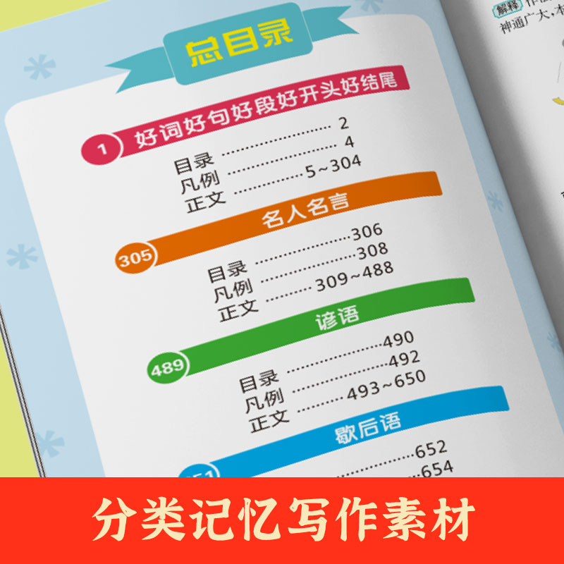 [全套4本]大语文素材+大语文词典+大成语+大英语 小学通用 [正版]2024新版小学生多功能大语文素材词典小学作文素材高清大图