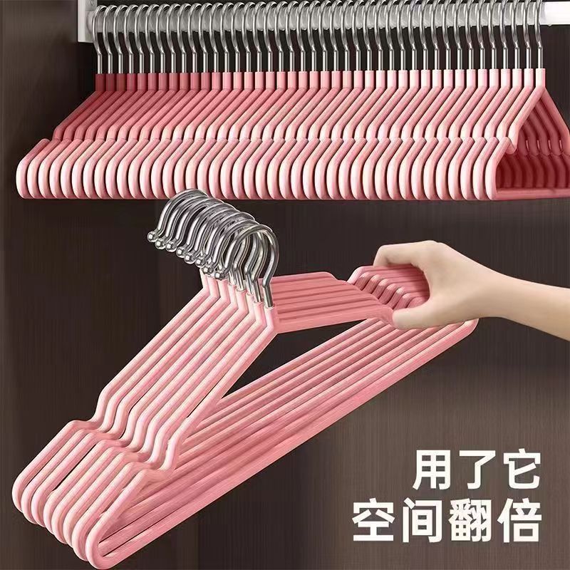 [补贴10%]衣架加粗加厚晾衣架成人衣架批发价学生宿舍防滑衣服架挂衣架耐用高清大图