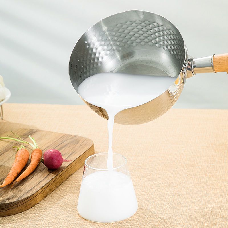 日式304不锈钢雪平锅小奶锅家用泡面热牛奶宝宝辅食锅婴儿电磁炉|20cm