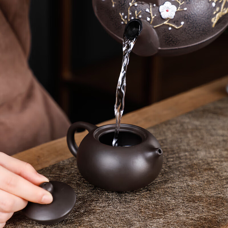 紫砂旅行茶具 一壶四杯+茶叶罐-茶巾-旅行包高清大图