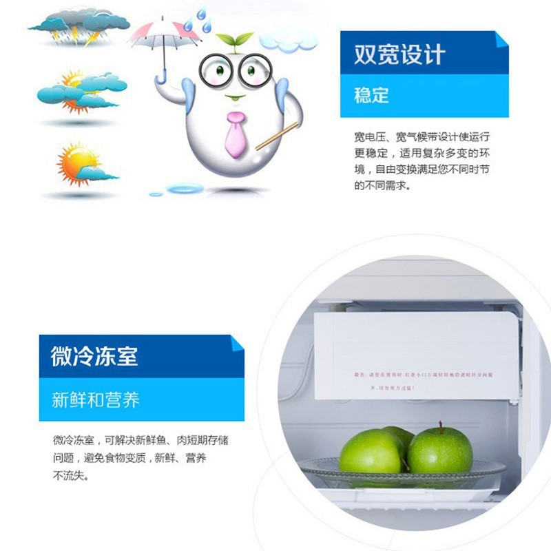 海尔 BC-50EN 单门冰箱 50升 一级能效 白色 500*520*515mm(SL)单位:台