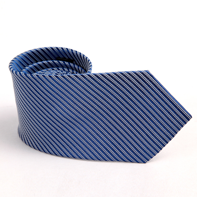 lidenamani利登阿玛尼ea男士领带新款深蓝色提花条纹丝质商务正装百搭