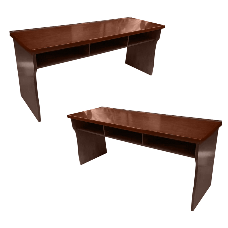 先围 会议桌 1.8*0.4*0.75m三人位-黑胡桃色 张高清大图