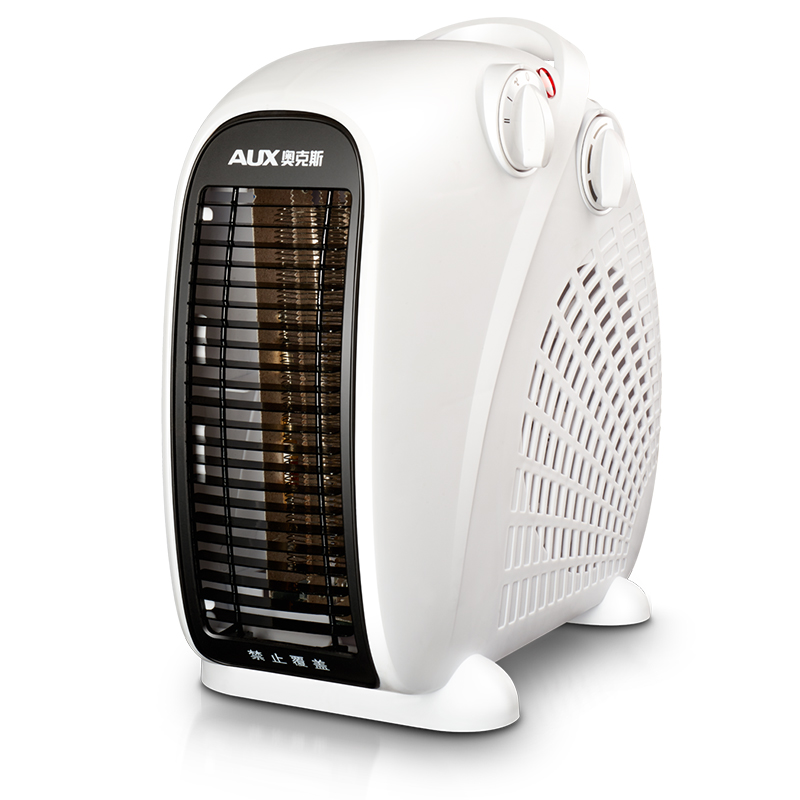 AUX奥克斯取暖器NFJ-200A2 家用暖风机办公室冷暖两用电暖气迷你电暖器 白色延长线高清大图