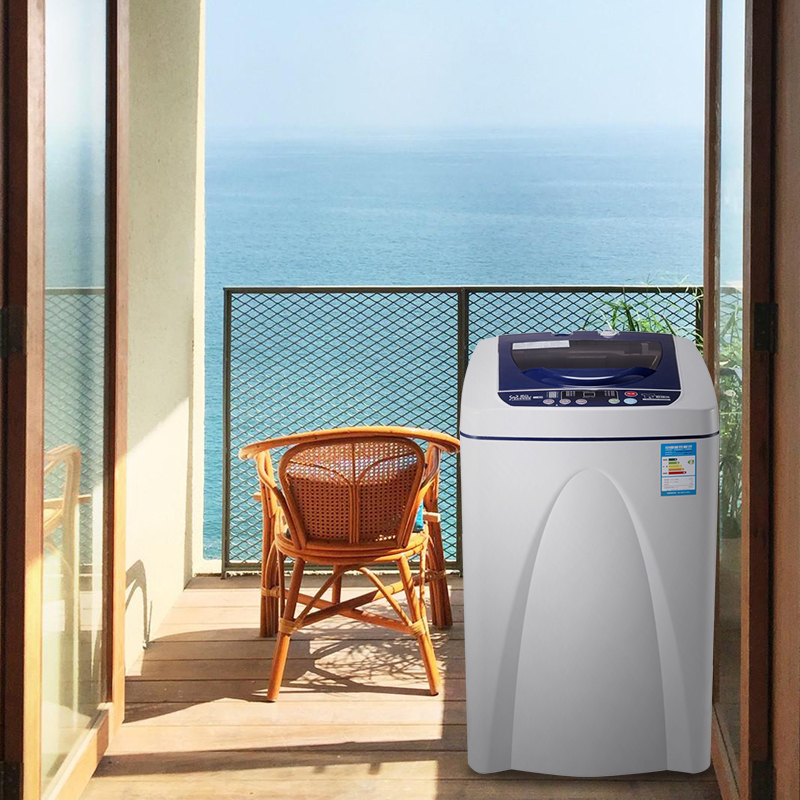 威力(WEILI)XQB50-5028 5公斤全自动小型波轮洗衣机 智能模糊 不生锈内桶 透明蓝高清大图