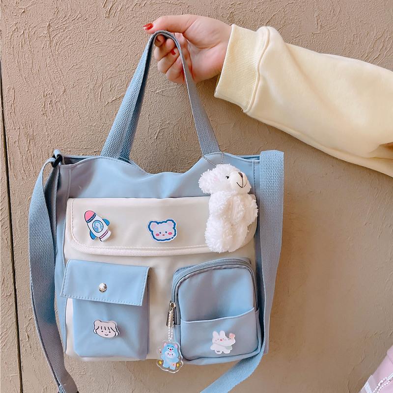 斜挎包女大容量百搭ins网红小包包韩版学生简约夏季单肩包手提包大