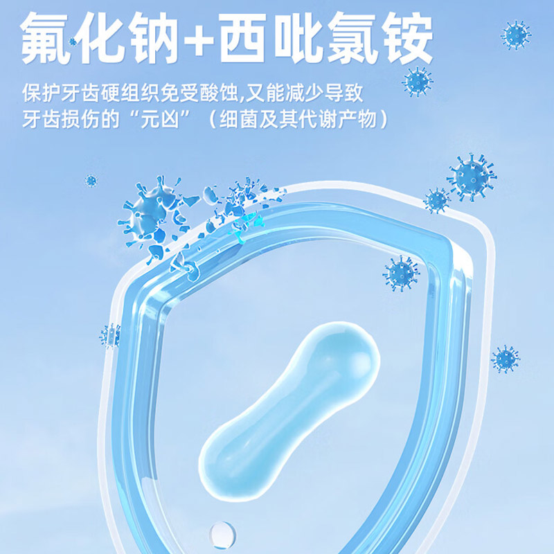 牙博士氟护釉防蛀漱口水含氟防蛀护齿去口气清洁冰爽薄荷正畸 500ml*1瓶[洁白亮齿]清口气高清大图