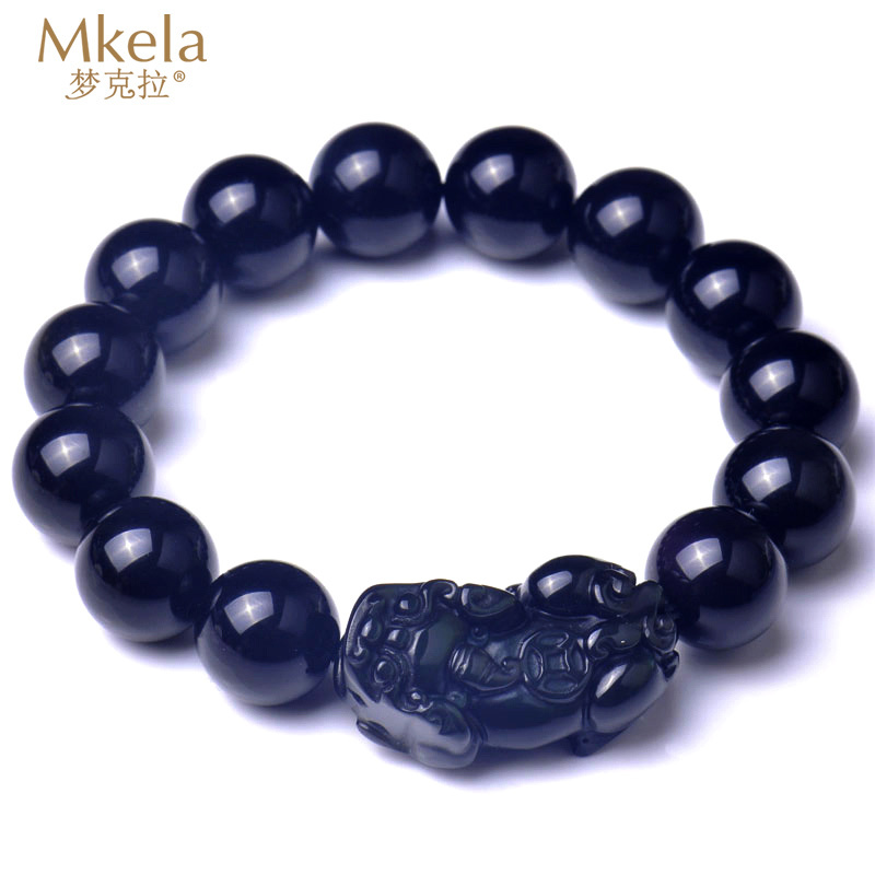 梦克拉 Mkela 黑曜石貔貅手链 貔貅 复古貔貅手串手链男女款 自戴 经典复古 其他