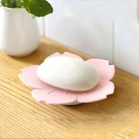 生活日用樱花肥皂盒沥水皂托卫生间浴室可爱卡通小儿童香皂盒收纳