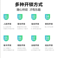 皇家金盾（HOJOJODO）凯旋三号 R70人脸识别指纹锁掌纹识别智能锁 家用防盗门智能门锁密码锁电子锁 香槟金