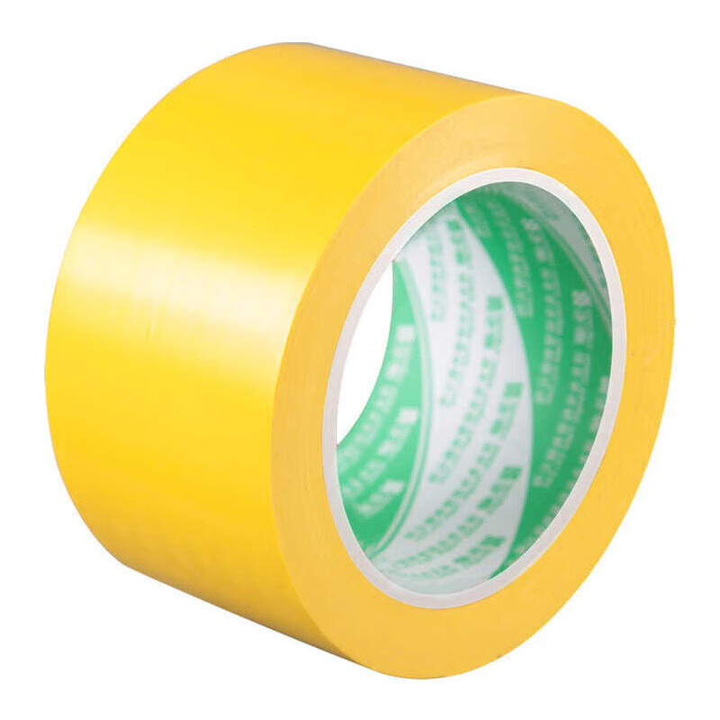 曼朗(MANLANG)车间划线安全标识胶带PVC斑马线警示胶带 黄色1卷48mm*16y