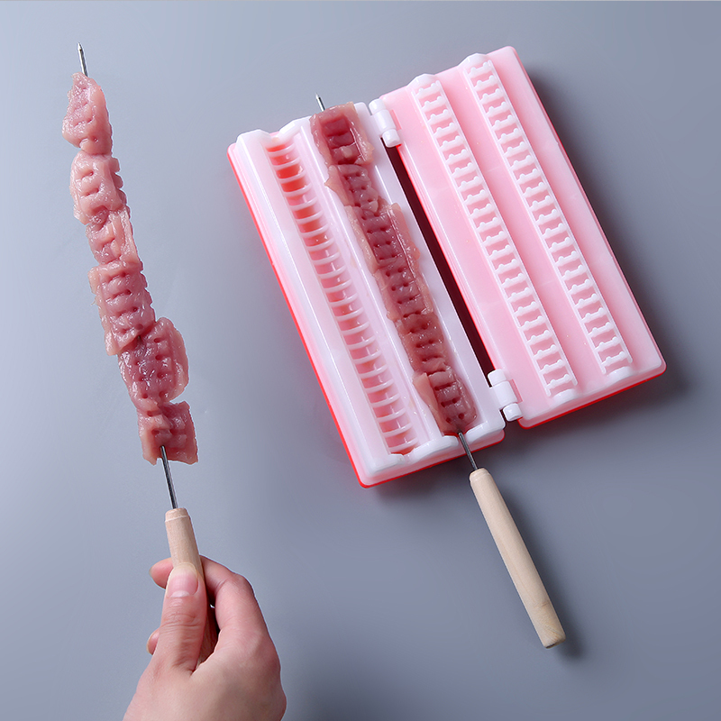 塔夫曼烧烤手动穿串神器工具羊肉串穿肉器穿串机串串签子烤串自动串肉