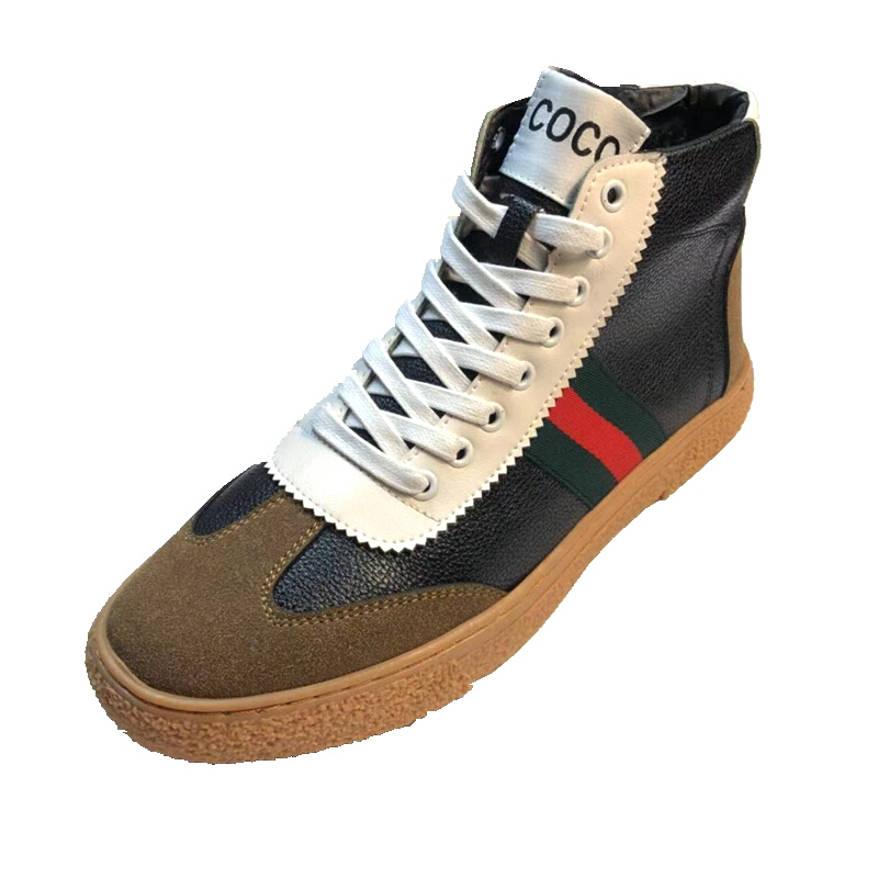 bomina精神小伙高帮鞋秋季酷奇男鞋子透气百搭休闲鞋韩版潮流个性嘻哈