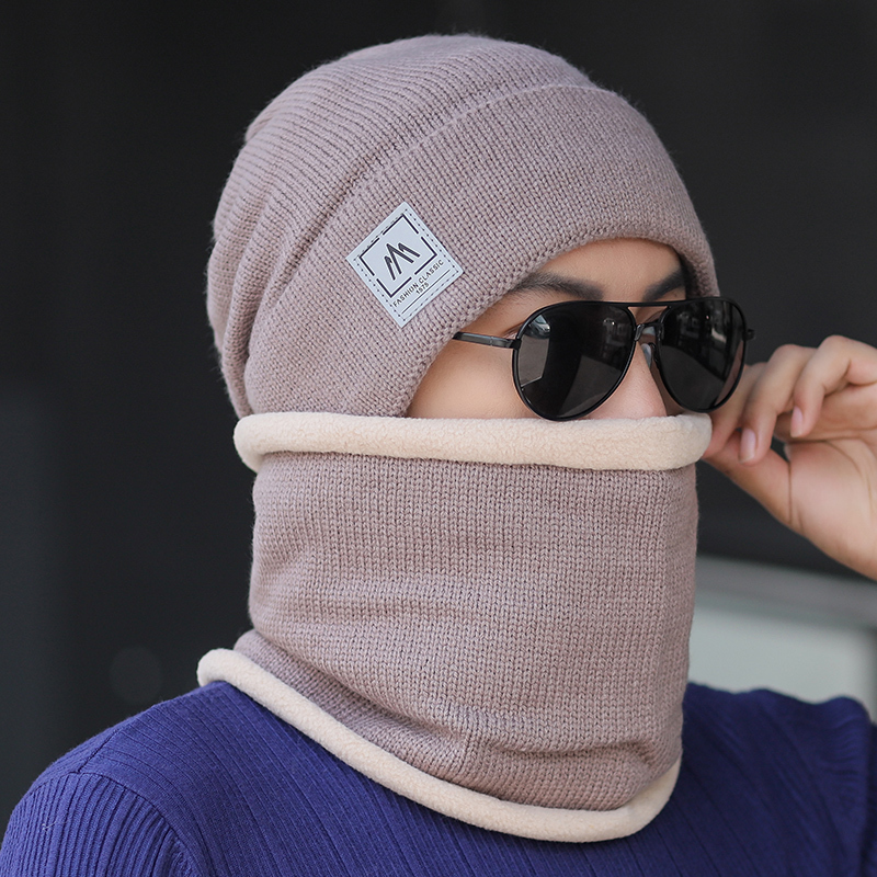 盛世尼曼秋冬天男士帽子保暖防寒帽加绒加厚毛线帽棉帽骑车针织帽冬季