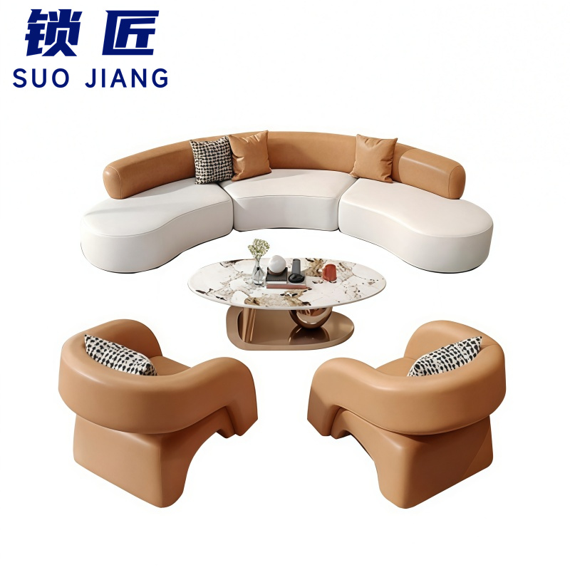 锁匠 接待沙发1+1+3+茶几套高清大图