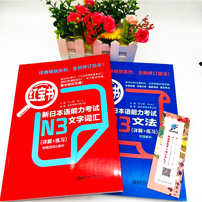 [正版]日语n3 红蓝宝书 日语红宝书文字词汇+蓝宝书文法详解练习新日本语能力考试三级n3单词语法书日语考试 日语书籍高清大图