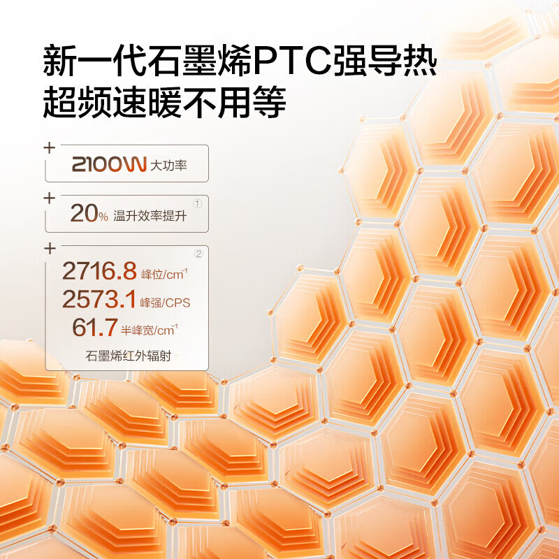 艾美特(Airmate)取暖器家用遥控立式PTC陶瓷电暖器速热摇头办公宿舍石墨烯暖风机HP21-R131高清大图