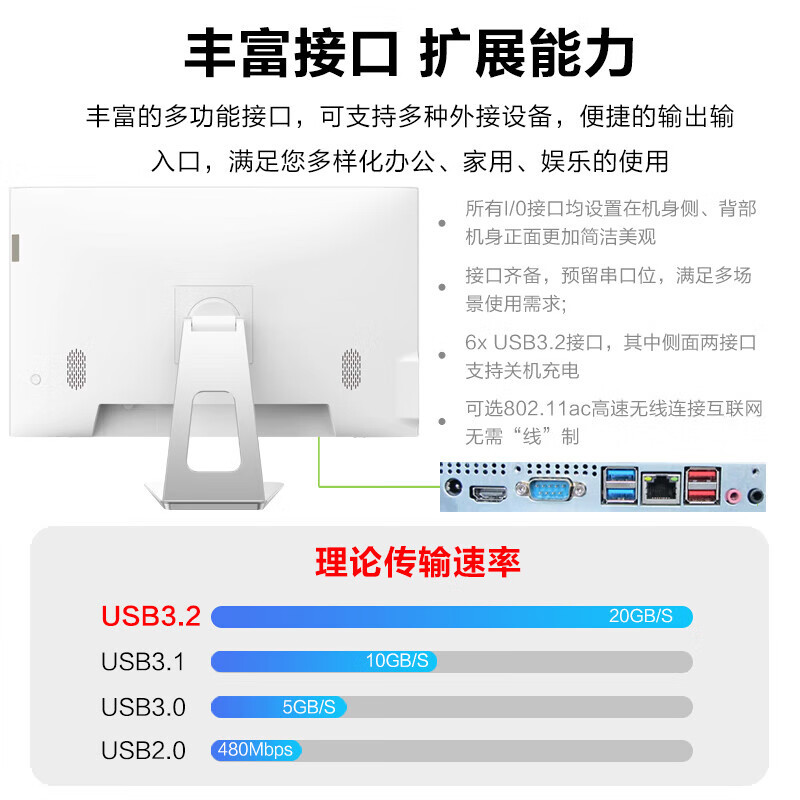 玮普纳 27英寸触摸屏一体机电脑 十二代i7-12700H/16G内存/512G固态 内置蓝牙 5G双频WIFI 高清直面屏家用办公 商务设计 电竞游戏 组装台式电脑整机