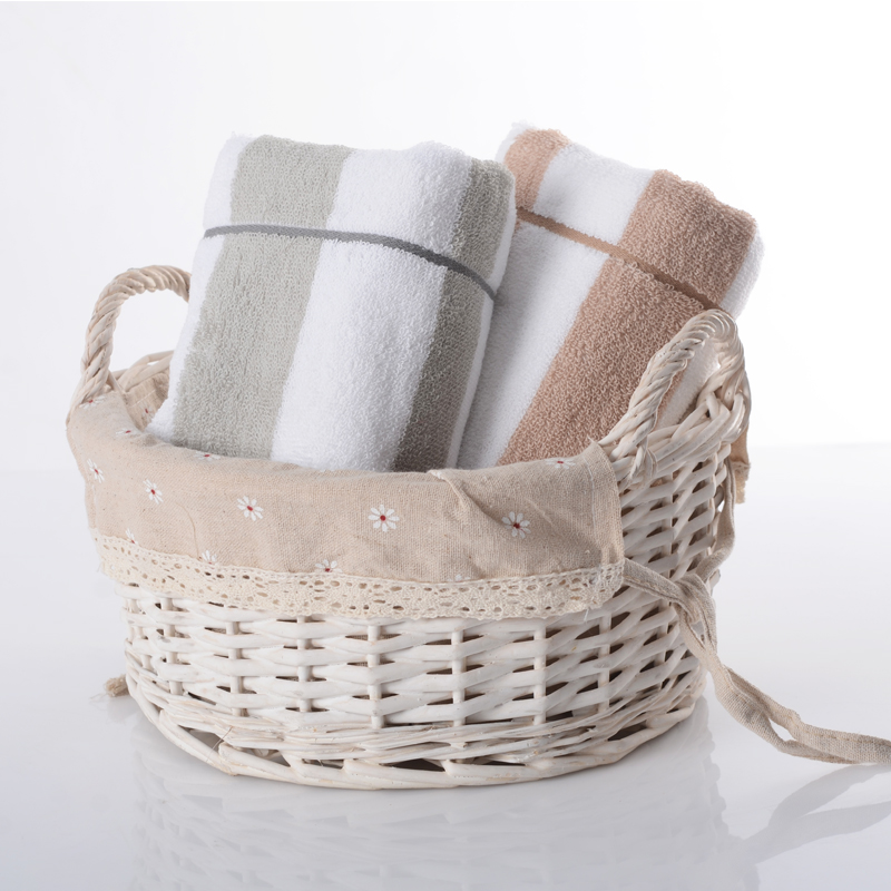 亚光(LOFTEX) 家纺毛巾纯棉吸水加厚柔软家庭擦脸自由空间面巾礼盒2条95g/条 混色 34*76cm 648802高清大图