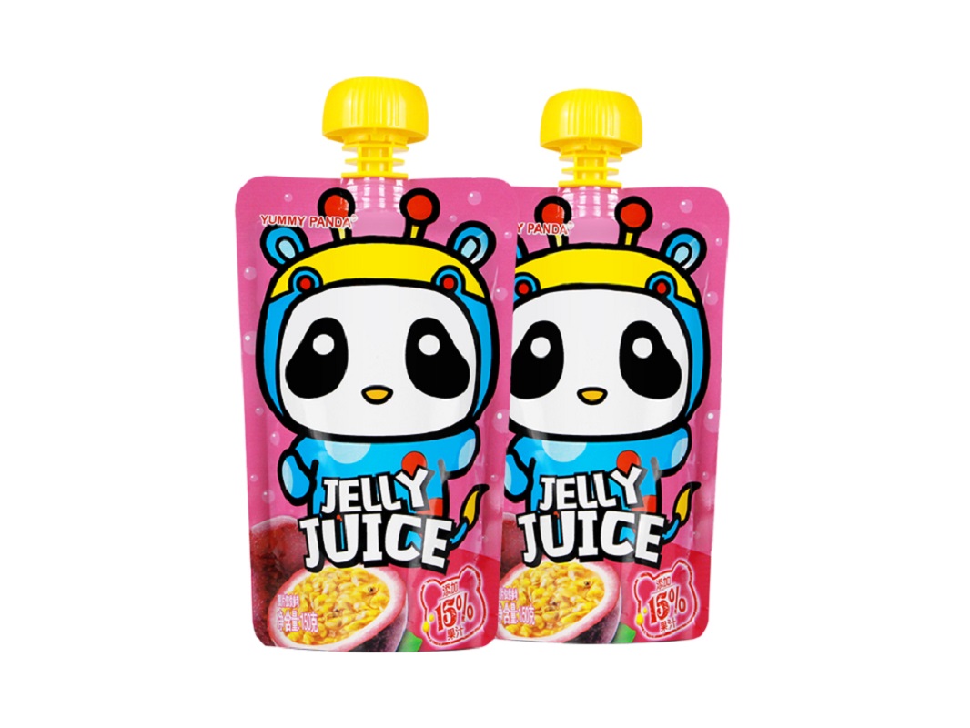 雅米熊猫果汁可吸果冻百香果味袋装150克