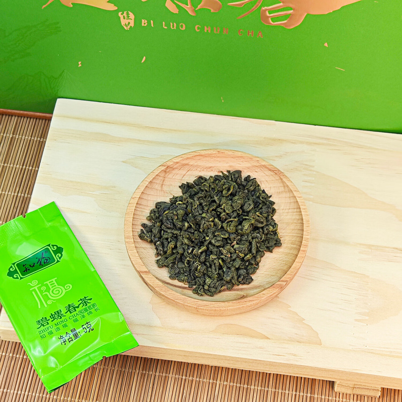 知福知福茶叶碧螺春绿茶明前嫩芽茶叶礼盒装200g高清大图
