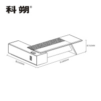 科朔 办公桌老板桌经理桌现代班台经理桌板式班台2.8米KSL45