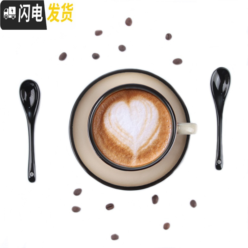 三维工匠咖啡杯套装简约欧式小咖啡杯碟家用陶瓷咖啡器具马克杯牛奶杯高清大图