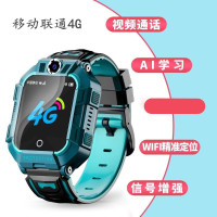 希比希儿童电话手表4G视频通话WiFi定位手表手机中小学生天才男孩女孩小孩子多功能智能手表可插卡通话微聊触屏-森林绿（防水-WiFi精准定位-移动联通版）