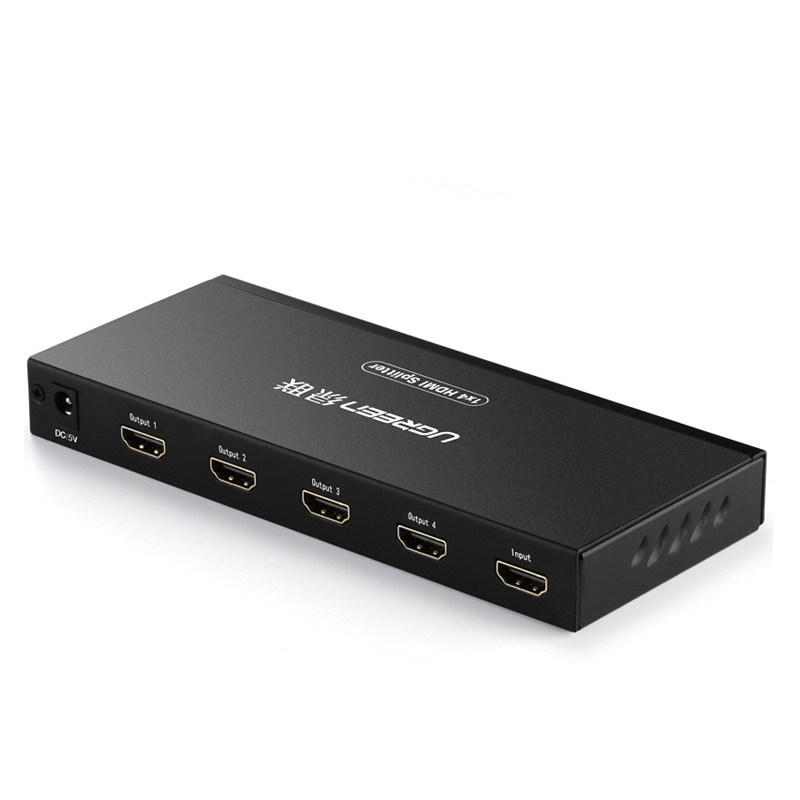 绿联 40202 HDMI分屏器分配器 一分四