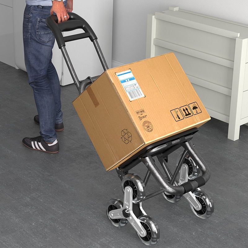 老人买菜车小拉车轻便手拉车便携折叠拉杆车家用小推车拖车购物车烤漆