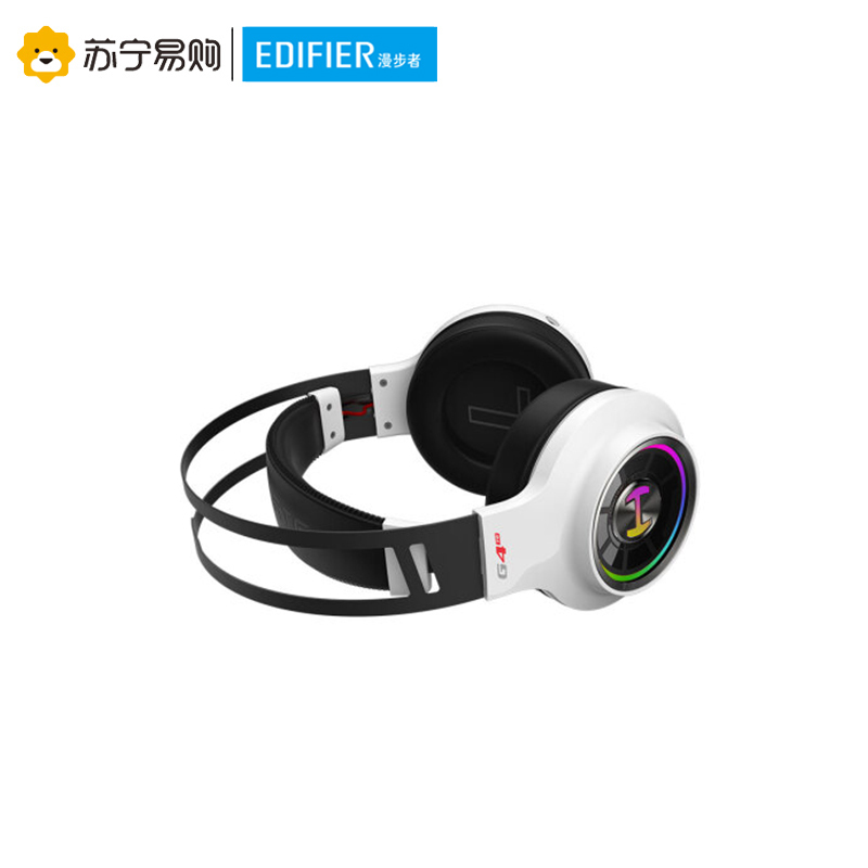 漫步者(EDIFIER)HECATE G4竞技版电竞游戏吃鸡耳机头戴式电脑USB7.1环绕RGB灯 G4竞技版-白色