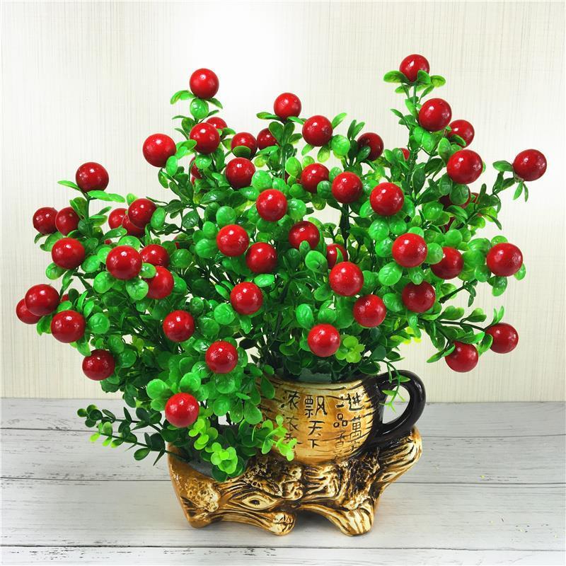 一盆仿真荷花莲花供花小套装 塑料假花小盆栽家居装饰摆件