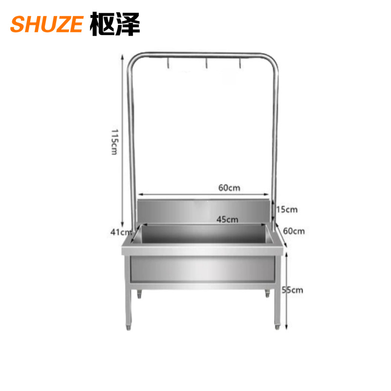 枢泽 不锈钢拖把池 3钩 个
