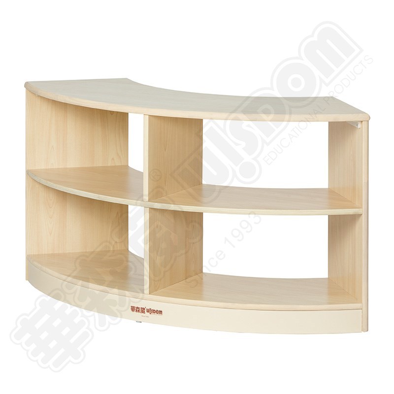 华森葳儿童家具 2层90度弧形柜-实木