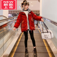 可莉允女童加厚冬款羽绒棉服2022新款儿童洋气外套亮面免洗中大童棉袄潮