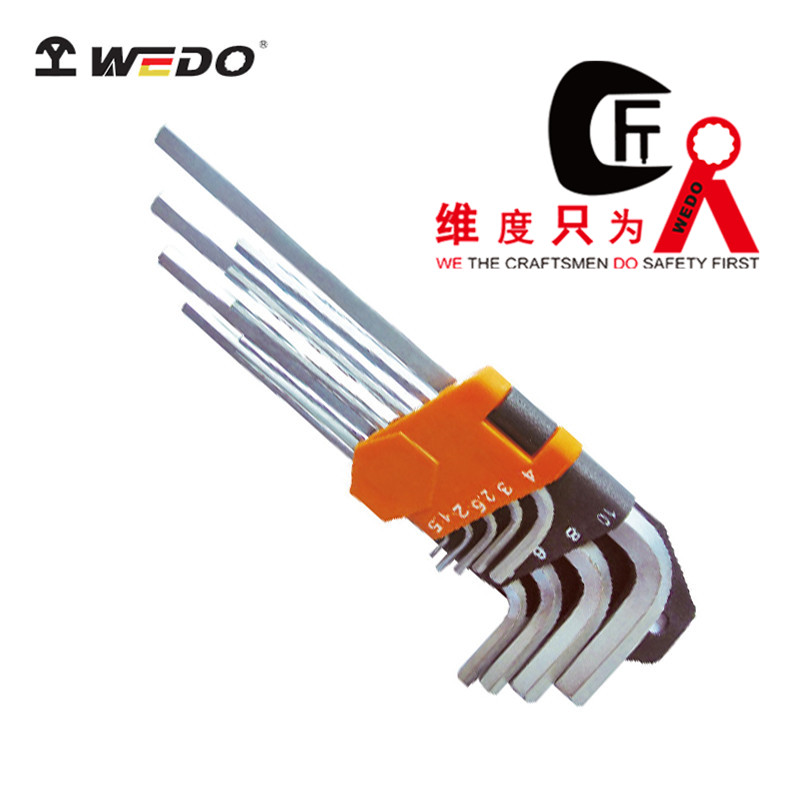 WEDO/维度 公制特长平头内六角组套 WD257B 9件 1套高清大图