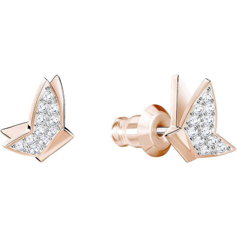 SWAROVSKI LILIA FIG镀玫瑰金色穿孔耳环