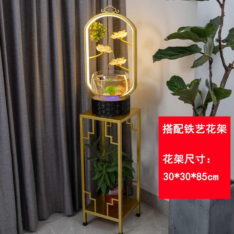 创意鱼缸流水摆件循环水客厅玄关电视柜桌面家居饰品招财开业礼品