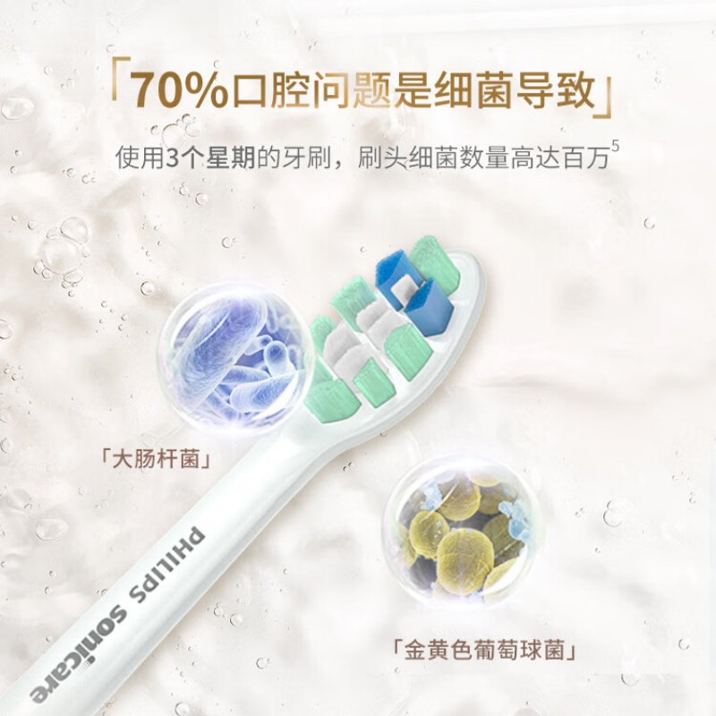 飞利浦电动牙刷 护龈系列 HX3697/22蓝色高清大图