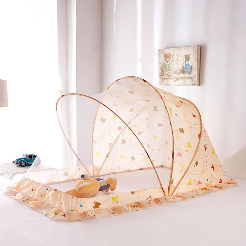 婴儿床蚊帐新生婴儿蚊帐儿童宝宝加密折叠免安装蚊帐蒙古包蚊帐罩